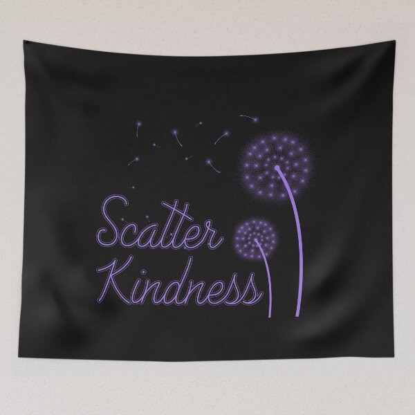 Item preview, Purple Scatter Kindness Dandelions designed and sold by HappyLifeCreate.