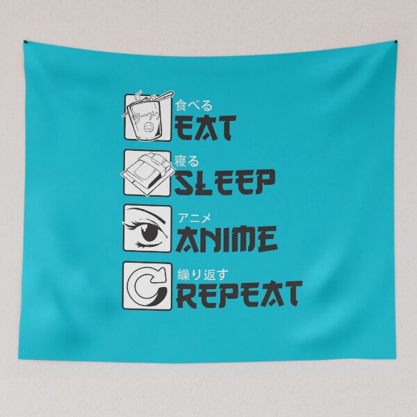 Item preview, Eat, Sleep, Anime and Repeat designed and sold by bennetthuskers.