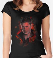 Splatter Dean Winchester Women's Fitted Scoop T-Shirt