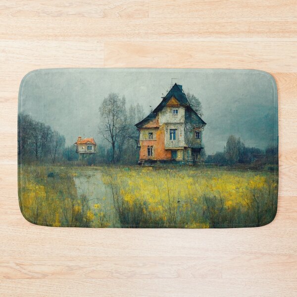 Item preview, Looking across flowers field old rustic house designed and sold by RileyKyler.