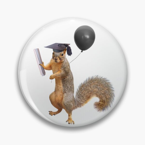 Item preview, Squirrel Grad with Diploma and Balloon designed and sold by catsclips.