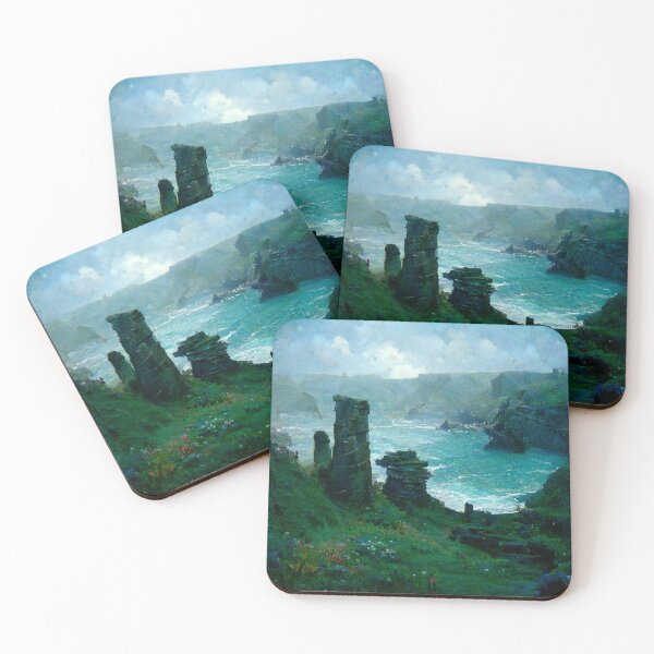 Item preview, Dreamscape - Coastal Cliffs designed and sold by Leviathan  Print.