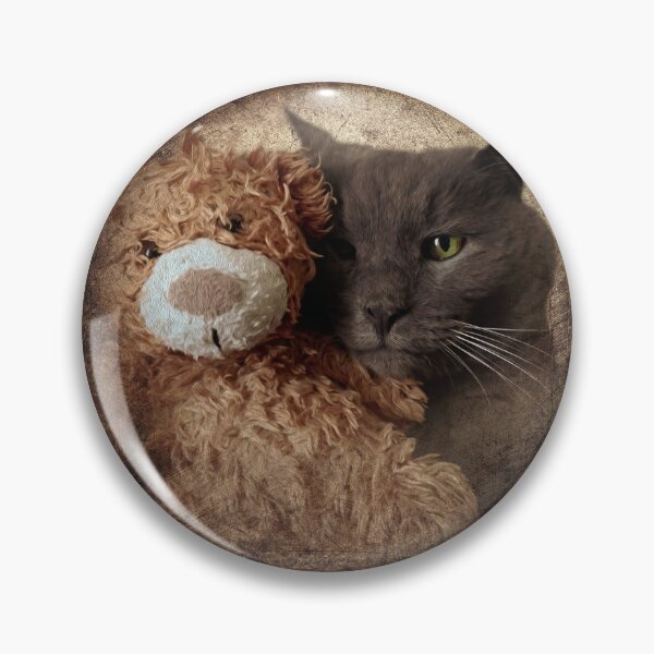 Aperçu de l'œuvre Chat mignon avec ours en peluche créée et vendue par ConfuciusNinja.