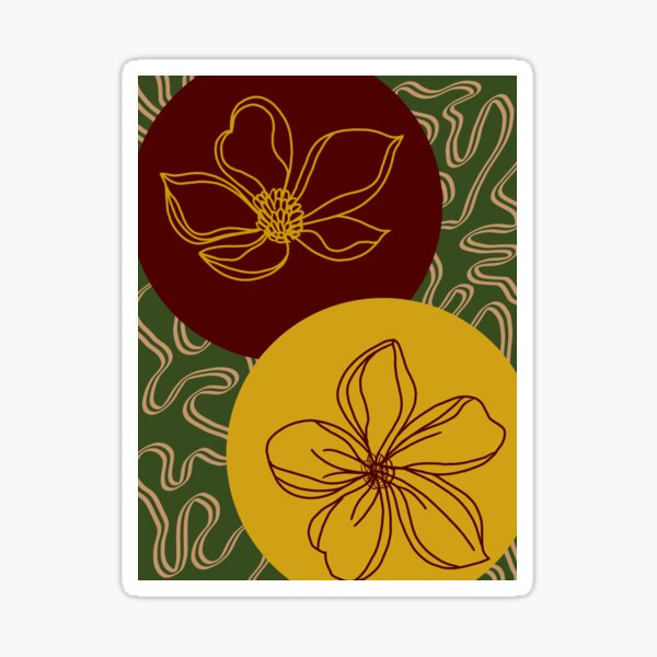 Skizzierte Boho-Blumen Sticker