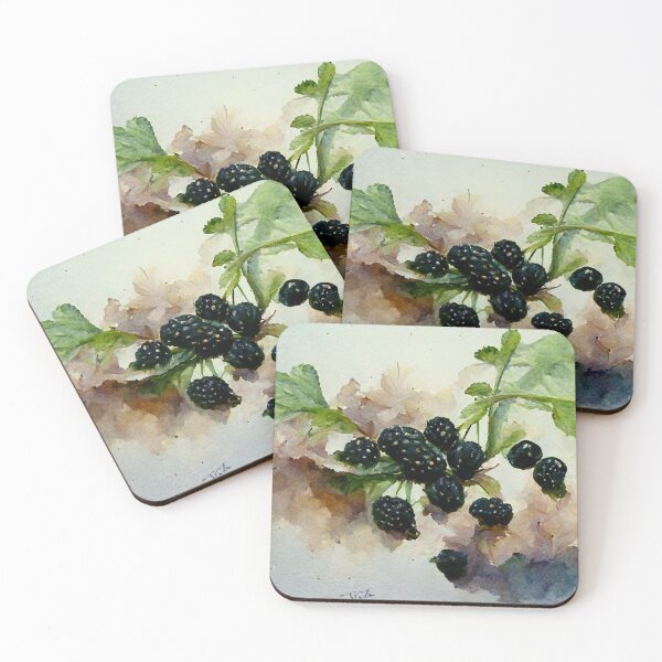 Artikelvorschau, Dreamscape - Brombeeren im Aquarell entworfen und verkauft von Leviathan Print.