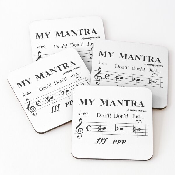 Item preview, MY MANTRA - JUST BE NATURAL - WITTY PUN black designed and sold by KoolDsignsMUSIC.