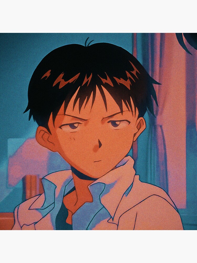 "Evangelion Shinji classic aesthetic" Sticker for Sale by Rexona