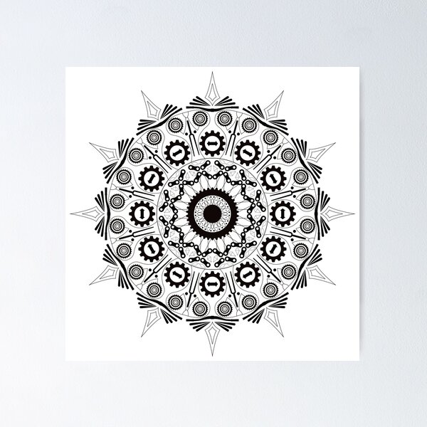 Artikelvorschau, Fahrrad-Mandala-was herumgeht entworfen und verkauft von fontnerd.