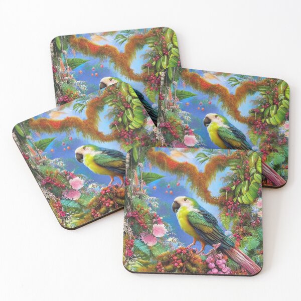 Item preview, Birds - A brightly colored parrot with a yellow belly designed and sold by Girih.