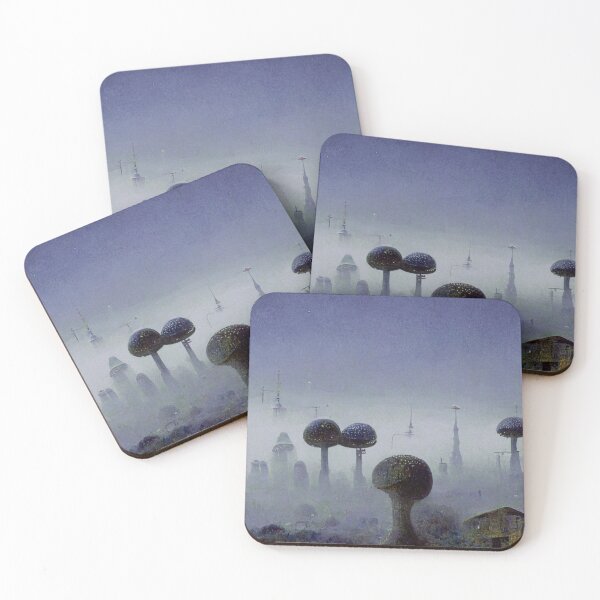 Item preview, Fantasy Dark Mushroom City designed and sold by RileyKyler.
