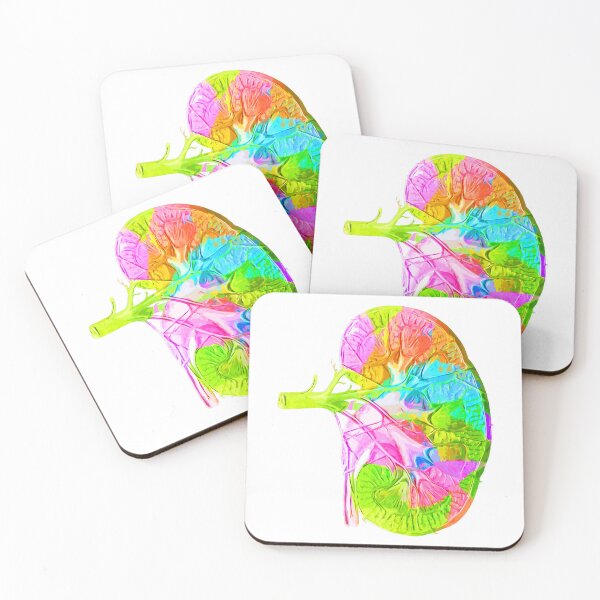 Item preview, Human Kidney Anatomy : Colorful anatomical Kidney in Watercolor and ink canva designed and sold by HA  Design.