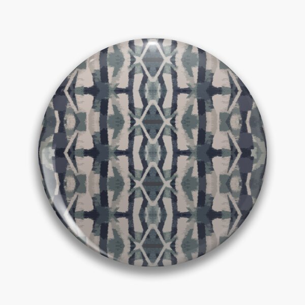 Item preview, Blue Grey Ikat, Scandinavian Ethnic Aztec Pattern, Abstract designed and sold by MyArt23.