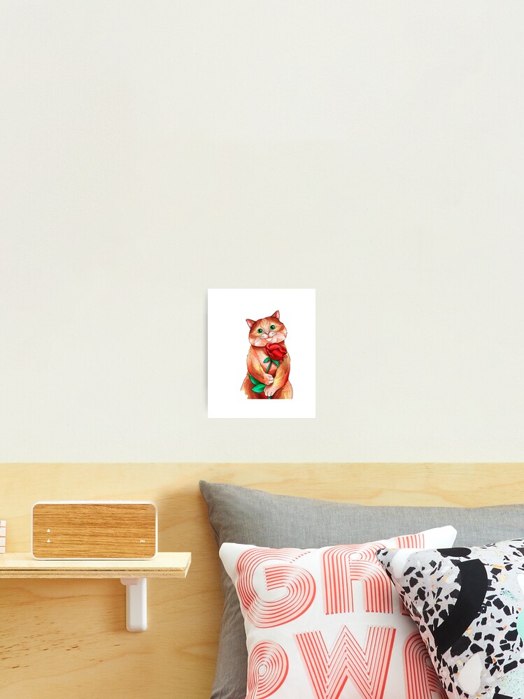 Thumbnail 2 of 3, Photographic Print, Cats before Roses designed and sold by RandaMay.
