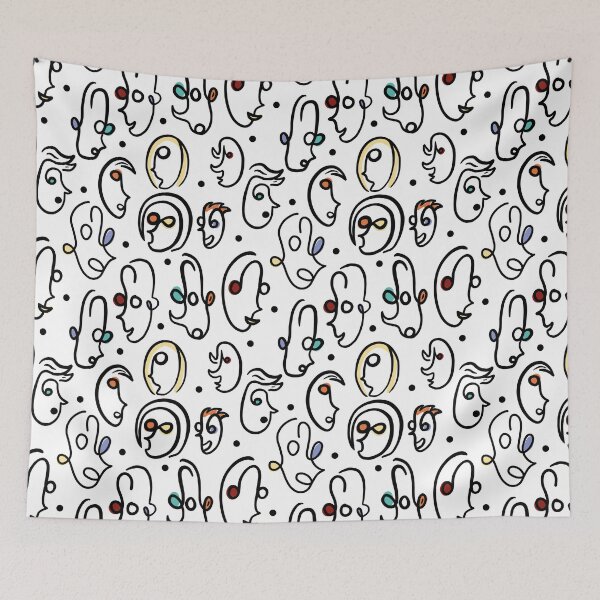 Item preview, Abstract Faces Pattern No. 2 designed and sold by Cooper Lynn Designs.