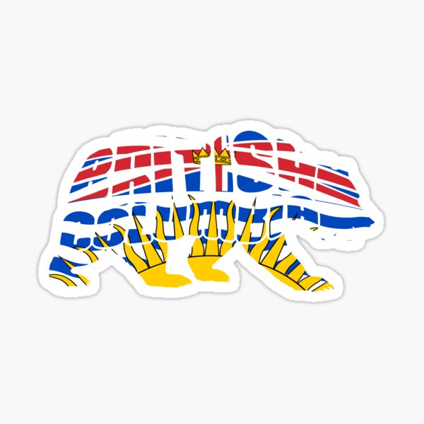 BRITISH COLUMBIA BEAR - BC Flag Sticker