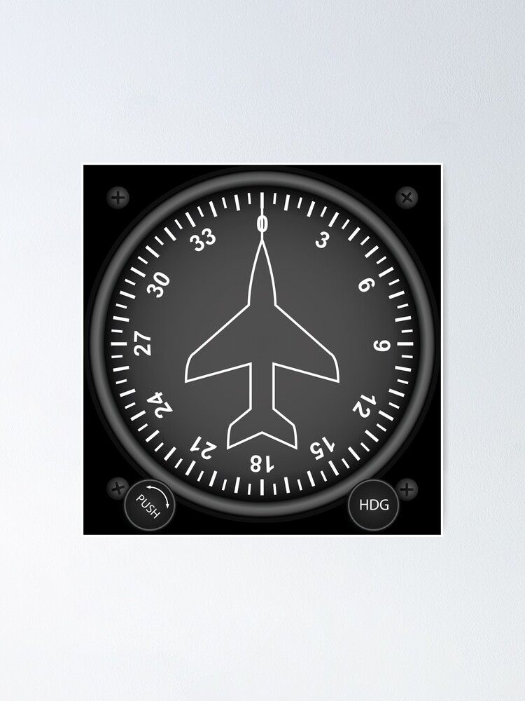 "Directional Gyro Flight Instruments" Poster by parakeet Redbubble