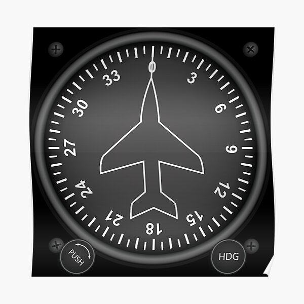 "Directional Gyro Flight Instruments" Poster by parakeet Redbubble