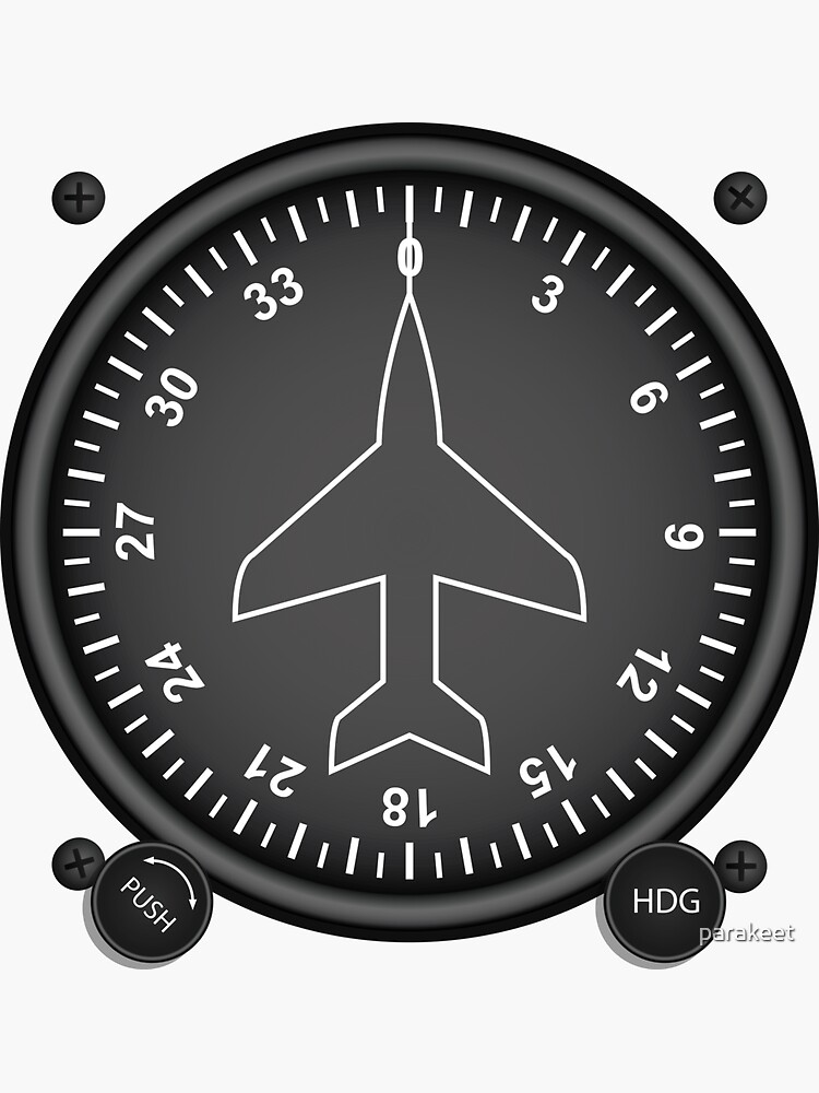"Directional Gyro Flight Instruments" Sticker for Sale by parakeet
