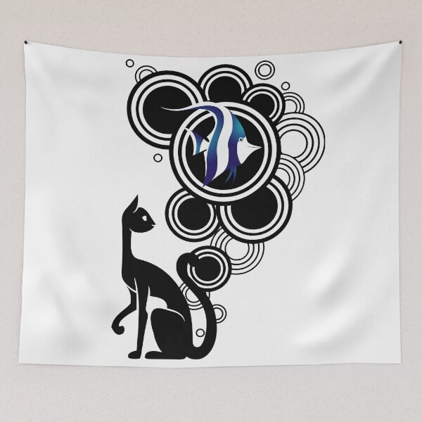 Item preview, CAT EYE ON THE FISH TANK designed and sold by Tammera.