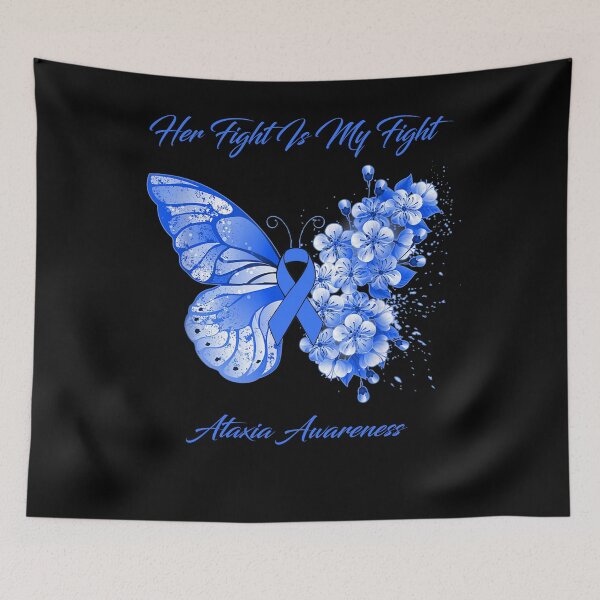 Item preview, Her Fight Is My Fight Ataxia Awareness Butterfly Ribbon Gifts designed and sold by Adropine.