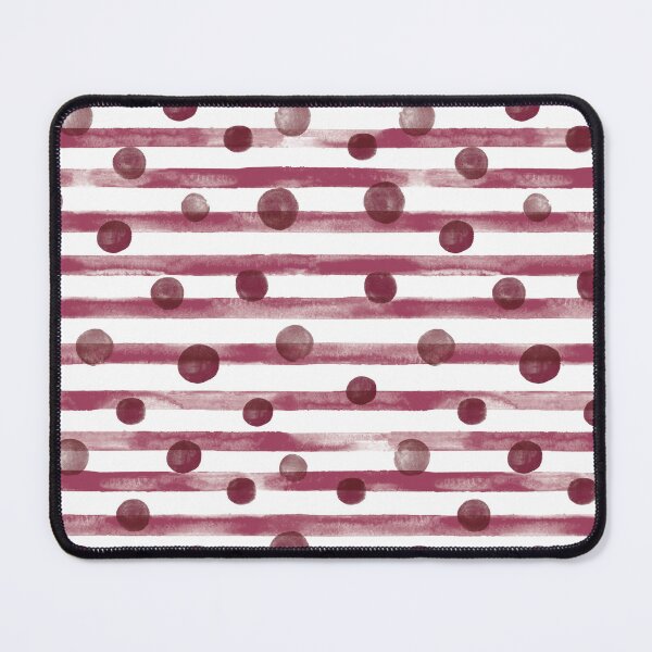 Item preview, Watercolor Polkadot Stripe Wall Art Burgundy Painting designed and sold by AugustFontaine.