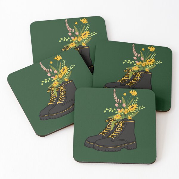 Item preview, Punk Rock Combat boots with Flowers designed and sold by OlgaBDesign.