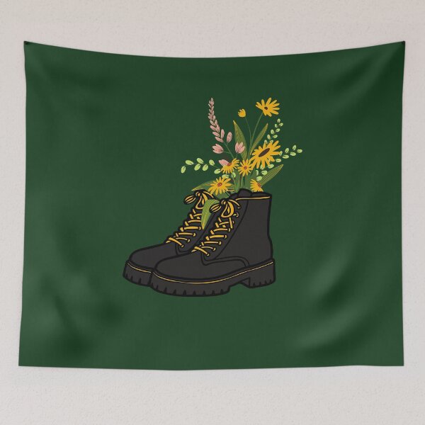 Item preview, Punk Rock Combat boots with Flowers designed and sold by OlgaBDesign.