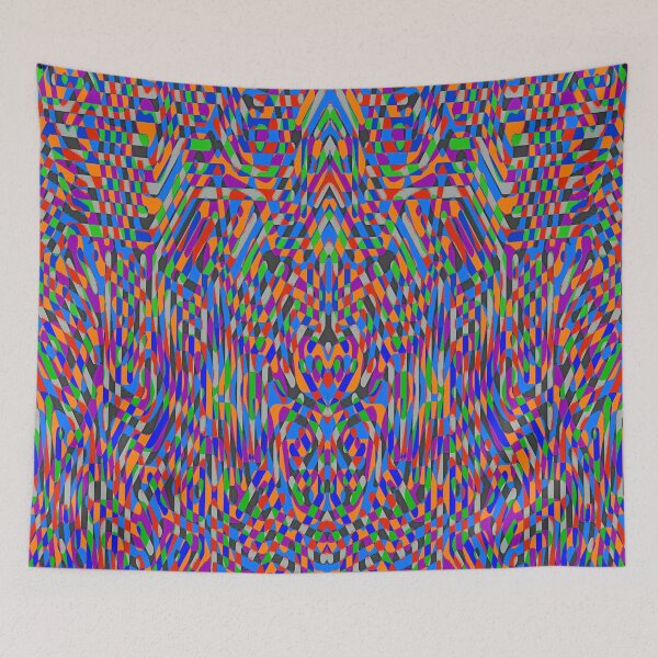 Item preview, Psychedelic Pattern 4 (Abstract Hidden Rainbow Owl) designed and sold by Discordant Dreams Art.