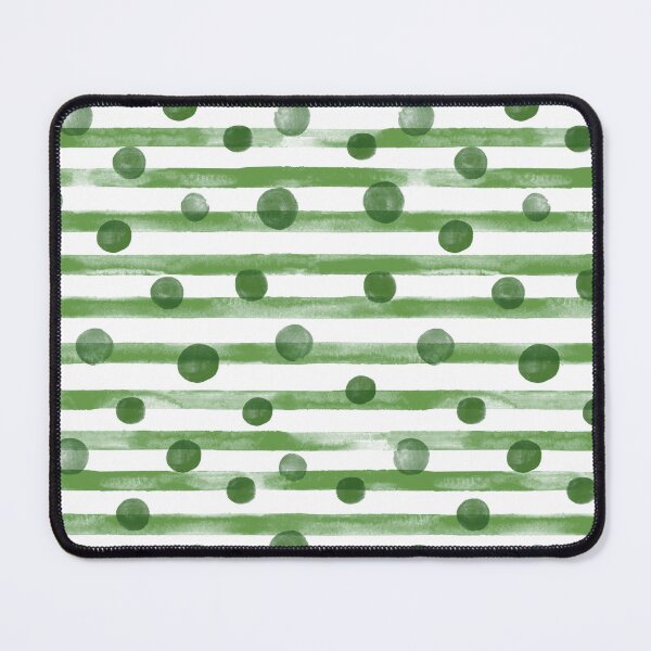 Item preview, Watercolor Polkadot Stripe Wall Art Green Painting designed and sold by AugustFontaine.