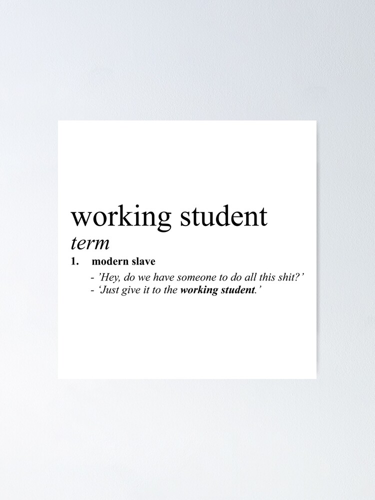 Working Student Definition Poster For Sale By GenerateArtAI Redbubble working-student-definition-poster-for-sale-by-generateartai-redbubble
