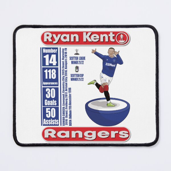 Item preview, Ryan Kent Goal Celebration, Rangers Fan Art Work, Subbuteo Style Player, Scottish Football designed and sold by FootyLocker.