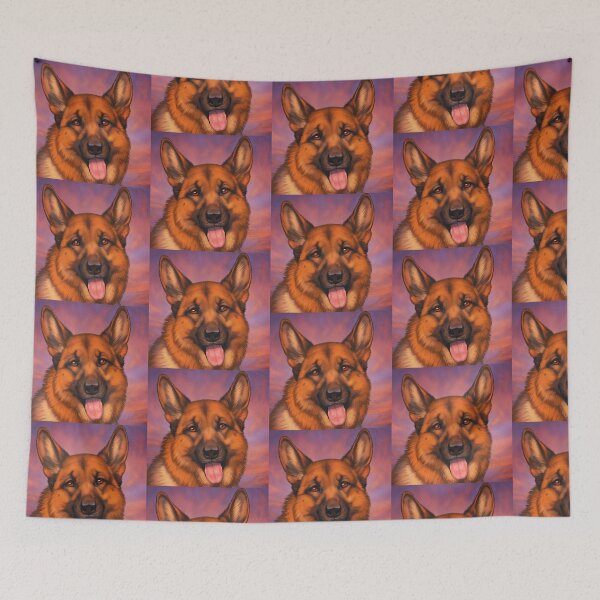 Item preview, German Shepherd Classical Oil Paint Illustration designed and sold by Sam-DesignMart.