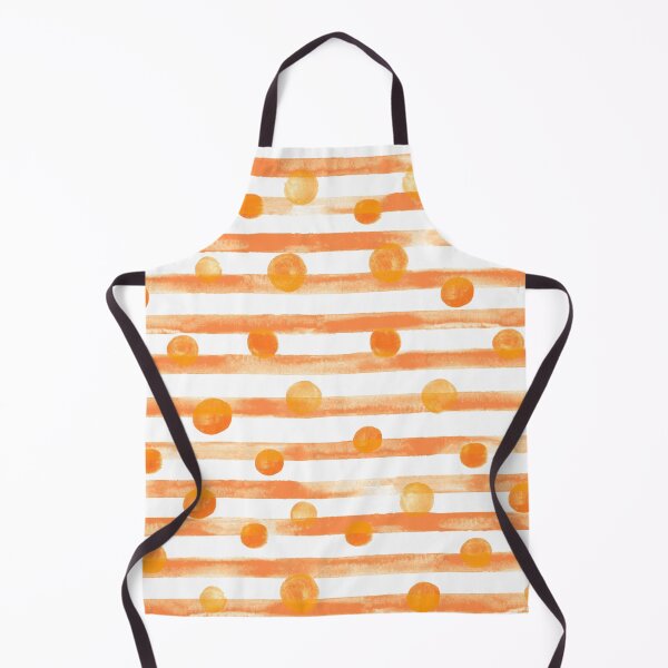 Item preview, Watercolor Polkadot Stripe Wall Art Orange Painting designed and sold by AugustFontaine.