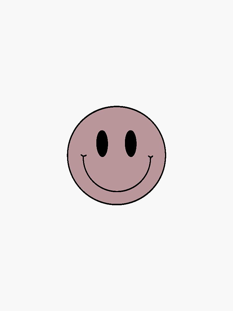 Purple Smiley Face Sticker For Sale By Abigalerose Redbubble