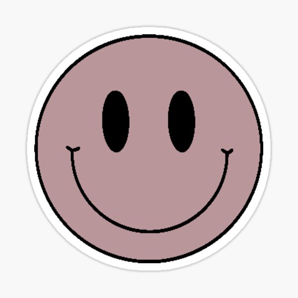 Purple Smiley Face Sticker For Sale By Abigalerose Redbubble