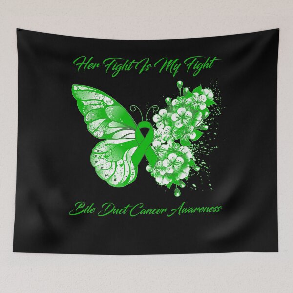 Item preview, Her Fight Is My Fight Bile Duct Cancer Awareness Butterfly Ribbon Gifts designed and sold by Adropine.