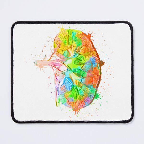 Item preview, Human Kidney Anatomy : Colorful anatomical Kidney in Watercolor and ink canva designed and sold by HA  Design.