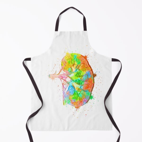 Item preview, Human Kidney Anatomy : Colorful anatomical Kidney in Watercolor and ink canva designed and sold by HA Design.