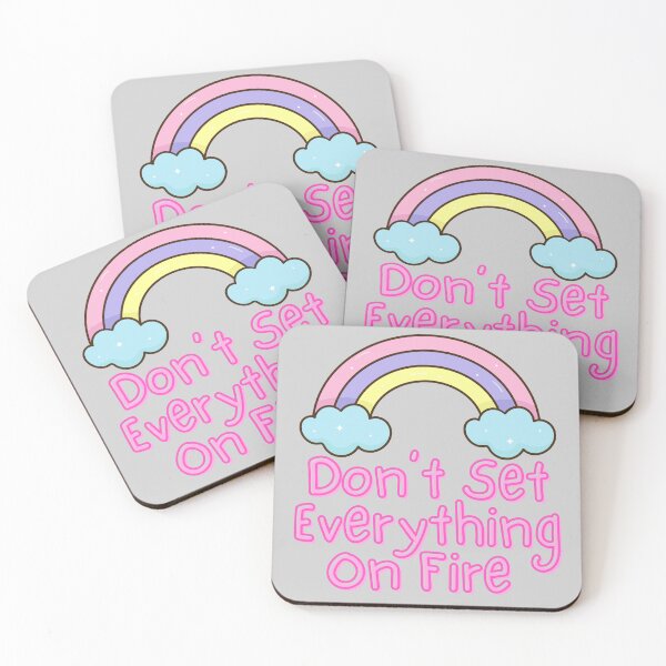 Item preview, Don't Set Everything On Fire Pastel Rainbow designed and sold by Pink Ribbon.