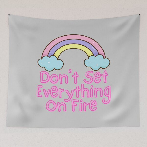 Item preview, Don't Set Everything On Fire Pastel Rainbow designed and sold by Pink Ribbon.