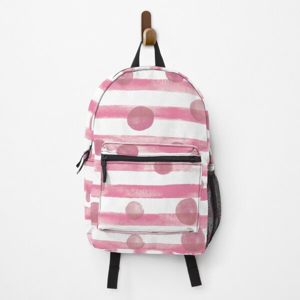Item preview, Watercolor Polkadot Stripe Wall Art Dusty Rose Pink Painting designed and sold by AugustFontaine.
