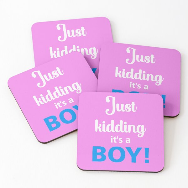 Item preview, Gender reveal kidding it's a boy Funny baby party designed and sold by 1White-Rabbit.