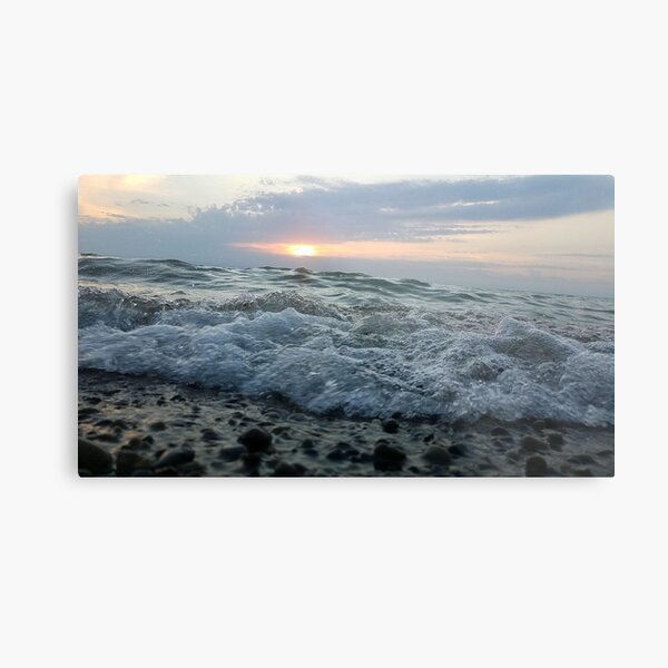 Wavy Sunset Metal Print
