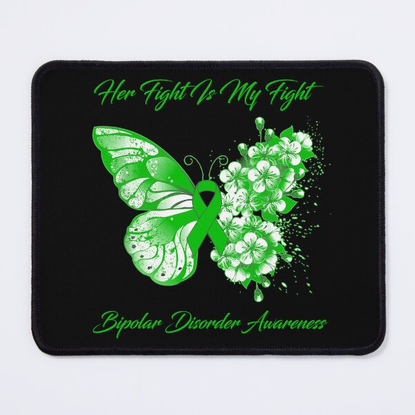 Item preview, Her Fight Is My Fight Bipolar Disorder Awareness Butterfly Ribbon Gifts designed and sold by Adropine.