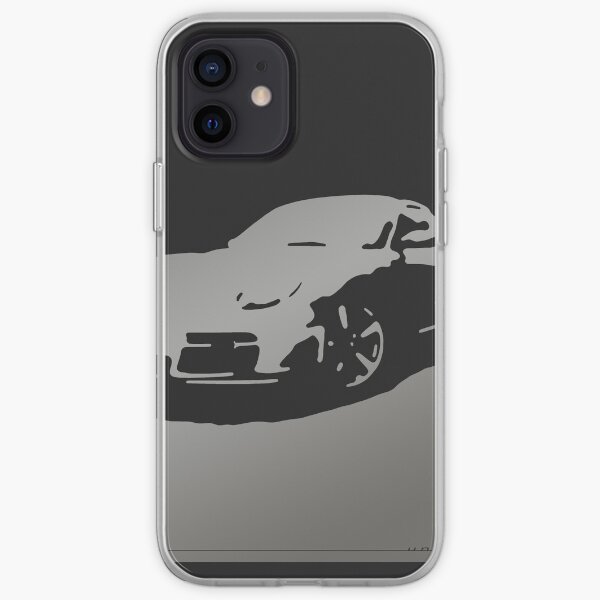 Porsche Cayman S - Gray on Black iPhone Soft Case