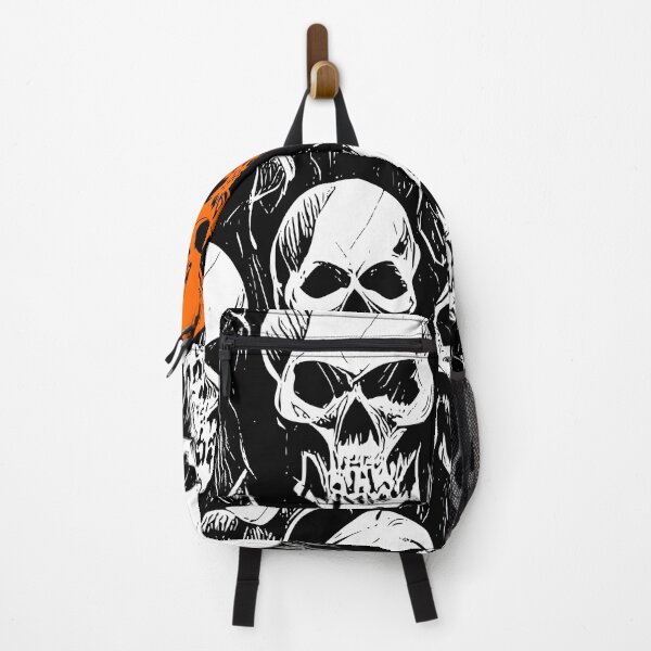 Item preview, Halloween Scary Skulls Design with Touch of Orange designed and sold by HalloweenThings.