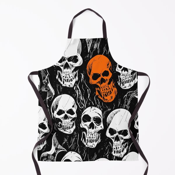 Item preview, Halloween Scary Skulls Design with Touch of Orange designed and sold by HalloweenThings.