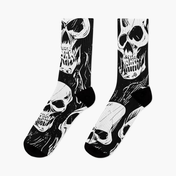Item preview, Halloween Scary Skulls Design with Touch of Orange designed and sold by HalloweenThings.