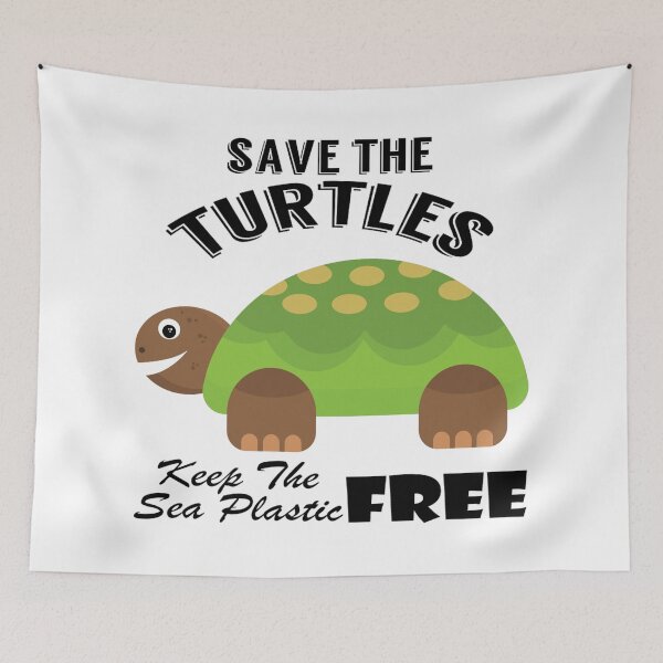 Item preview,   Save the turtles keep the sea plastic free shirts, Save the turtles keep the sea plastic free masks, Save the turtles keep the sea plastic free stickers  designed and sold by Poussyarts.
