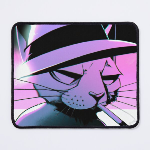 Item preview, Bruno the Cat, twilight hours (Synthwave) designed and sold by thecatandkettle.